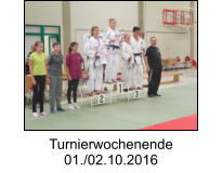 Turnierwochenende 01./02.10.2016