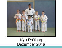 Kyu-Prüfung Dezember 2016