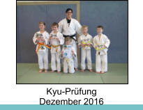 Kyu-Prüfung Dezember 2016
